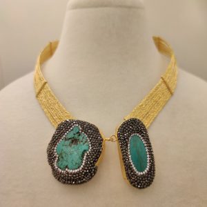 TANRIÇA TURKUAZ-ANUKET BÜYÜK HALKA COLLAR