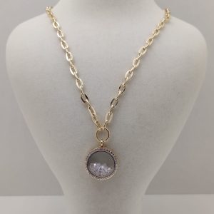 Shala Yaşam Çemberi Kolyesi-Beyaz