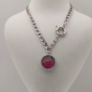 Shala Yaşam Çemberi Kolyesi-Pembe